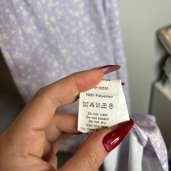 House of CB Janelle Lilac Floral Shirred Maxi Dress - Picture 12 of 12